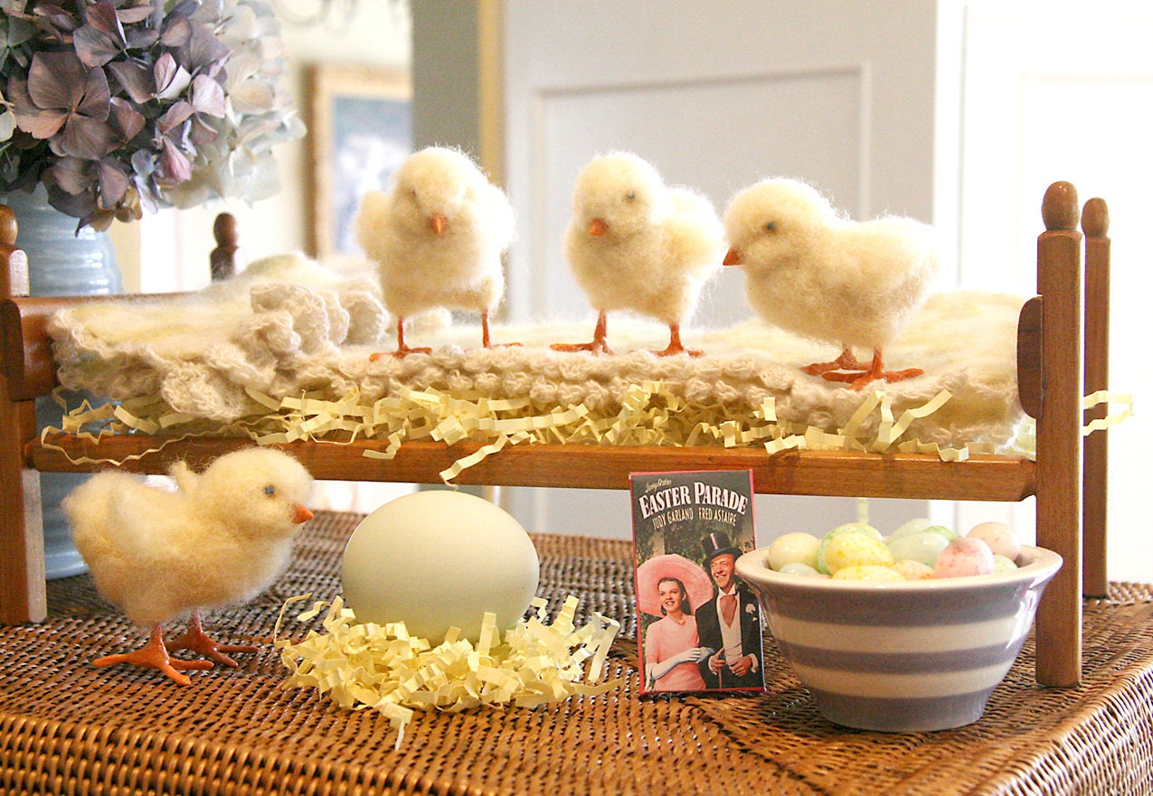 Needle Felt Easter Chick - BlueHeavenStudio Needle Felt Easter Chick - BlueHeavenStudio