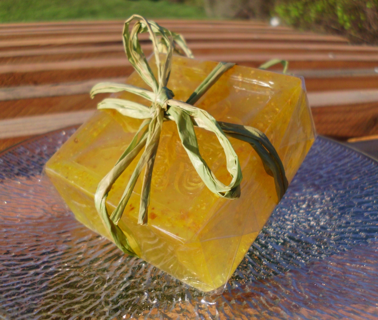 Handmade Olive Oil Soap, Monkey Farts scented with orange peel, 4 oz