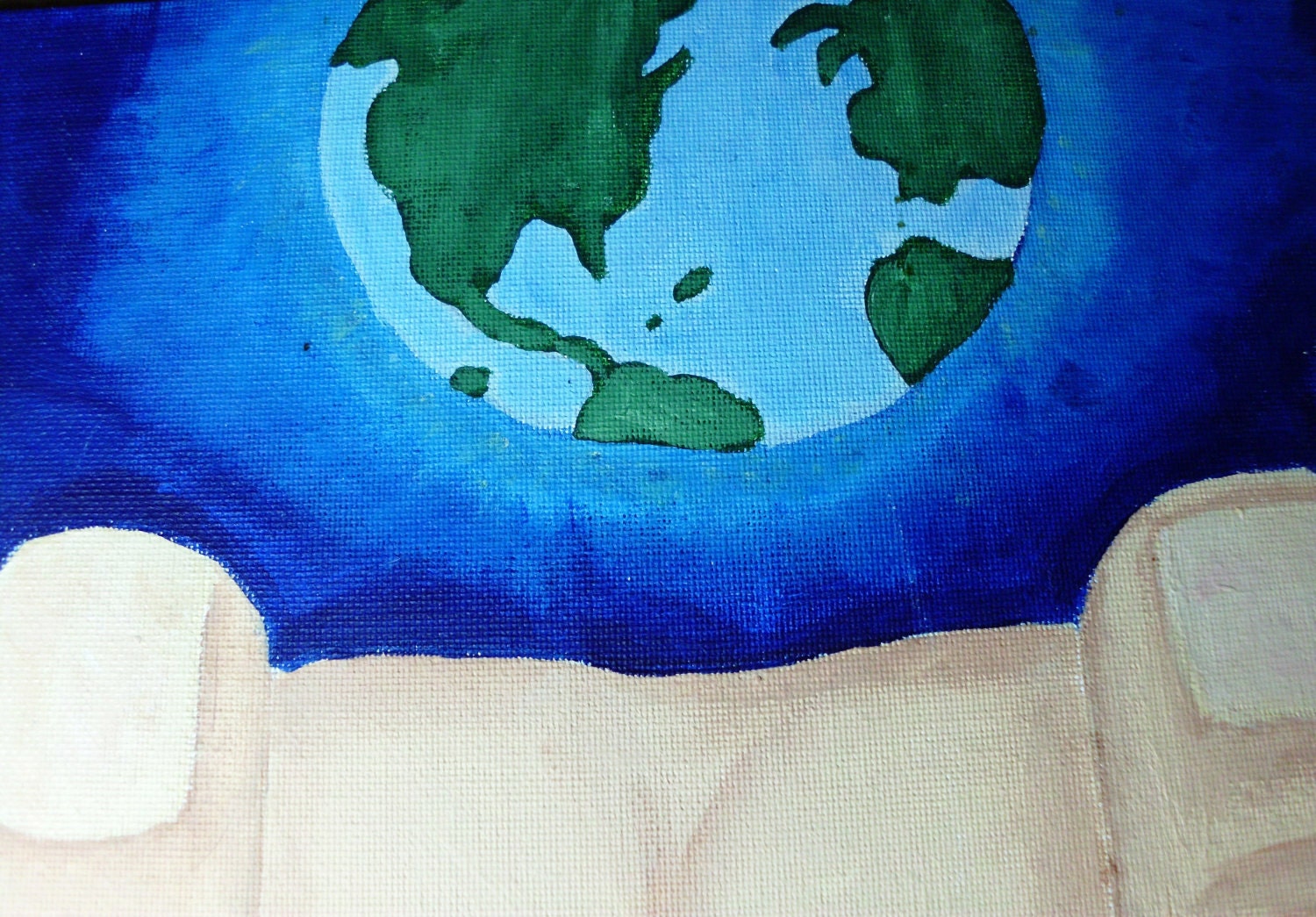 25% OFF Original Acrylic Painting, "Peace", 12 x 16" on Flat Canvas Board, No Frame