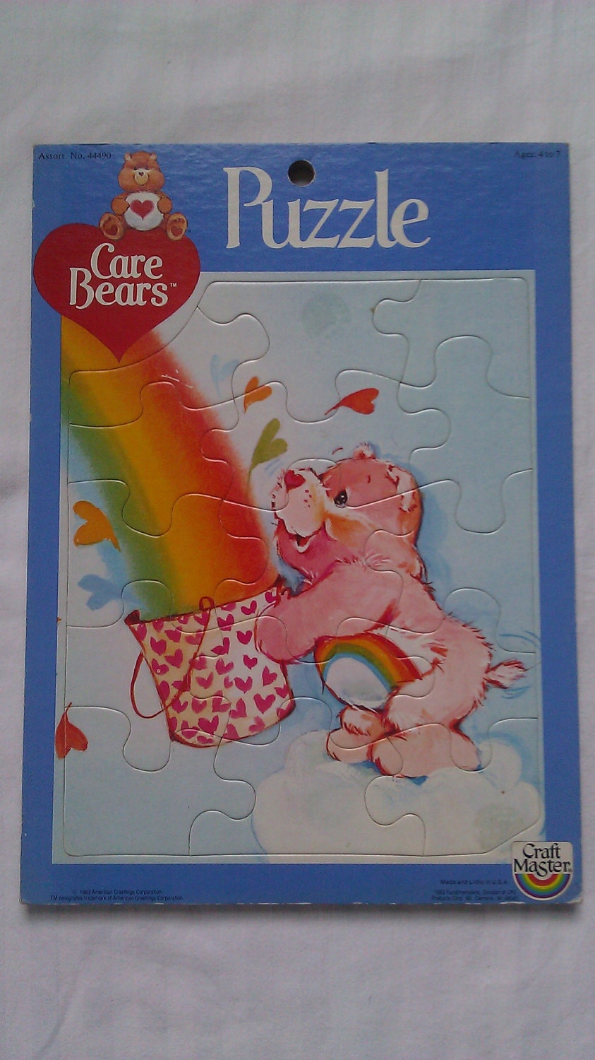 Vintage - Care Bears - Fram Tray Puzzle - 44490 - by Craft Master