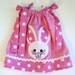 Baby Girl Easter - Pink Polka Dot Bunny Pillowcase Dress - Newborn Infant toddler 0-6mo, 6-12mo, 12-18mo, 18-24mo, 2t, 3t, 4t, 5/6, 7/8