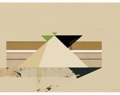 triangles landscape II art print- mixed media digital collage