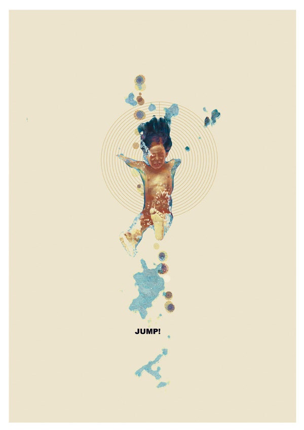 jump - art print- digital illustration