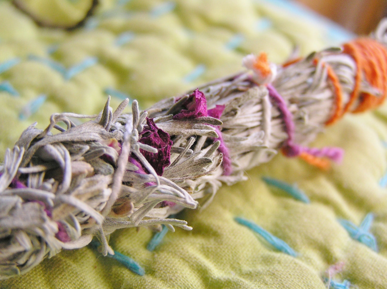 Sage Smudge, "Orange & Lavender"
