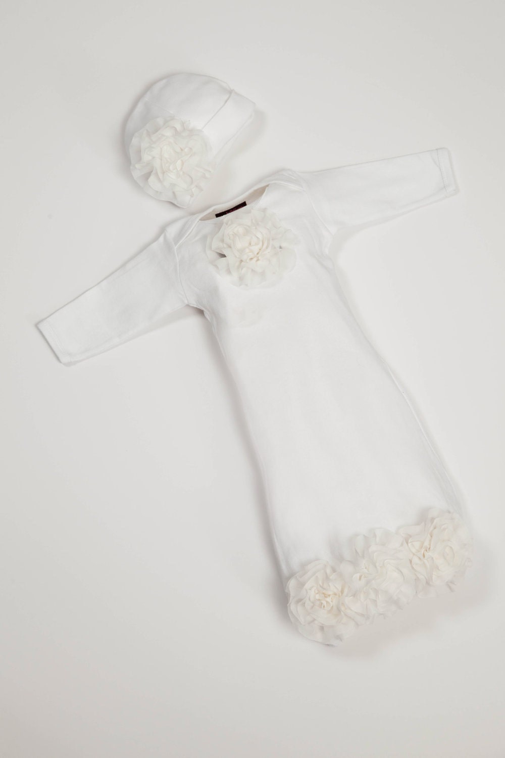 white baby gown