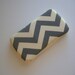 Boutique Style Travel wipe Case Chevron Grey Natural