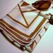 Vintage Scarf Blue and Brown Sexy Secretary Retro