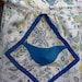 Vintage Apron Retro Blue Cottage Chic 1940's half Apron