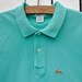 Vintage Mens IZOD LaCoste shirt Aqua size M Preppy goes Geek for Father's Day