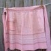 Vintage Apron Peach Gingham Cross Stitch 1950's Cottage Chic
