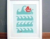 Watch Out Wave Print 11 x 14
