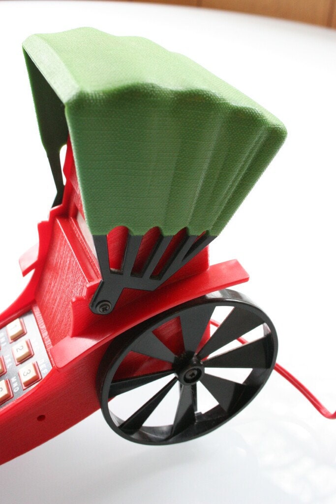 Vintage Red Rickshaw Novelty Phone With Box