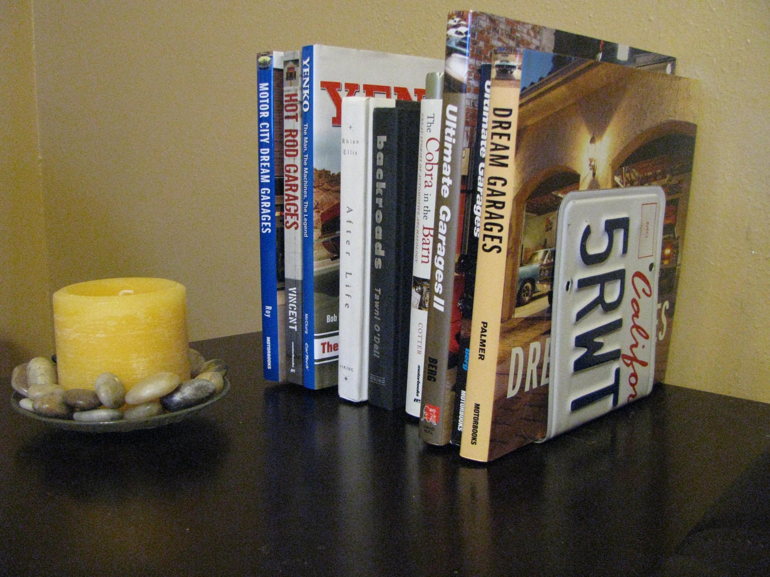 CALIFORNIA LICENSE PLATE Bookends- Perfect for an Office - Mancave - Den.....many states available