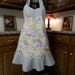Yellow with flowers with Green Polka dots - Easter Apron