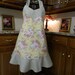Yellow with flowers with Green Polka dots - Easter Apron