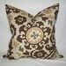 Accent Pillow.16x16 inch.Decorator Pillow Cover.Multi Colored Textured Suzani Pattern