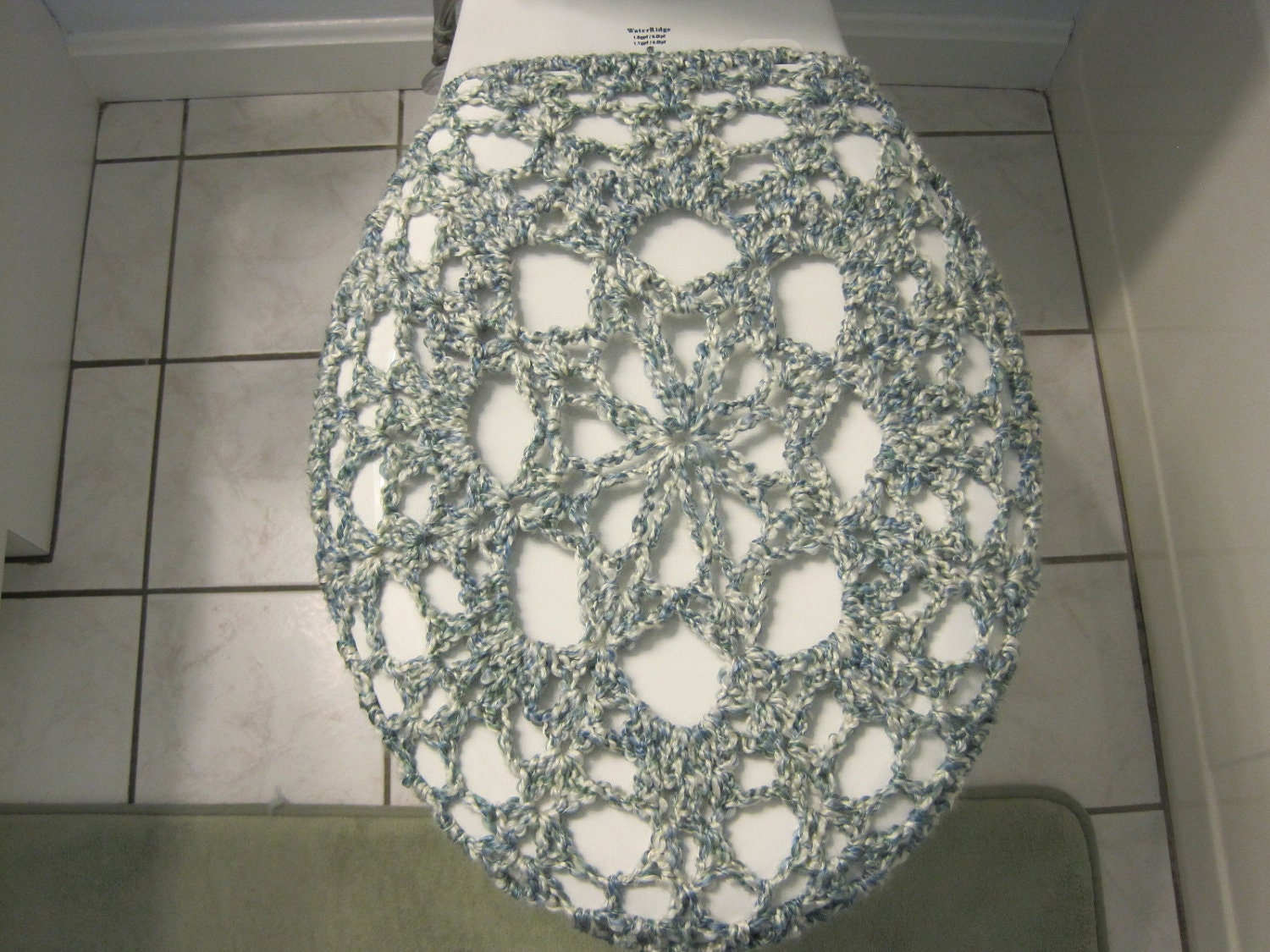 Crochet Toilet Seat Cover, Toilet Seat Cozy - Ocean (TSC1A)