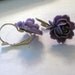 Peony cabochon French drop leverback Earring