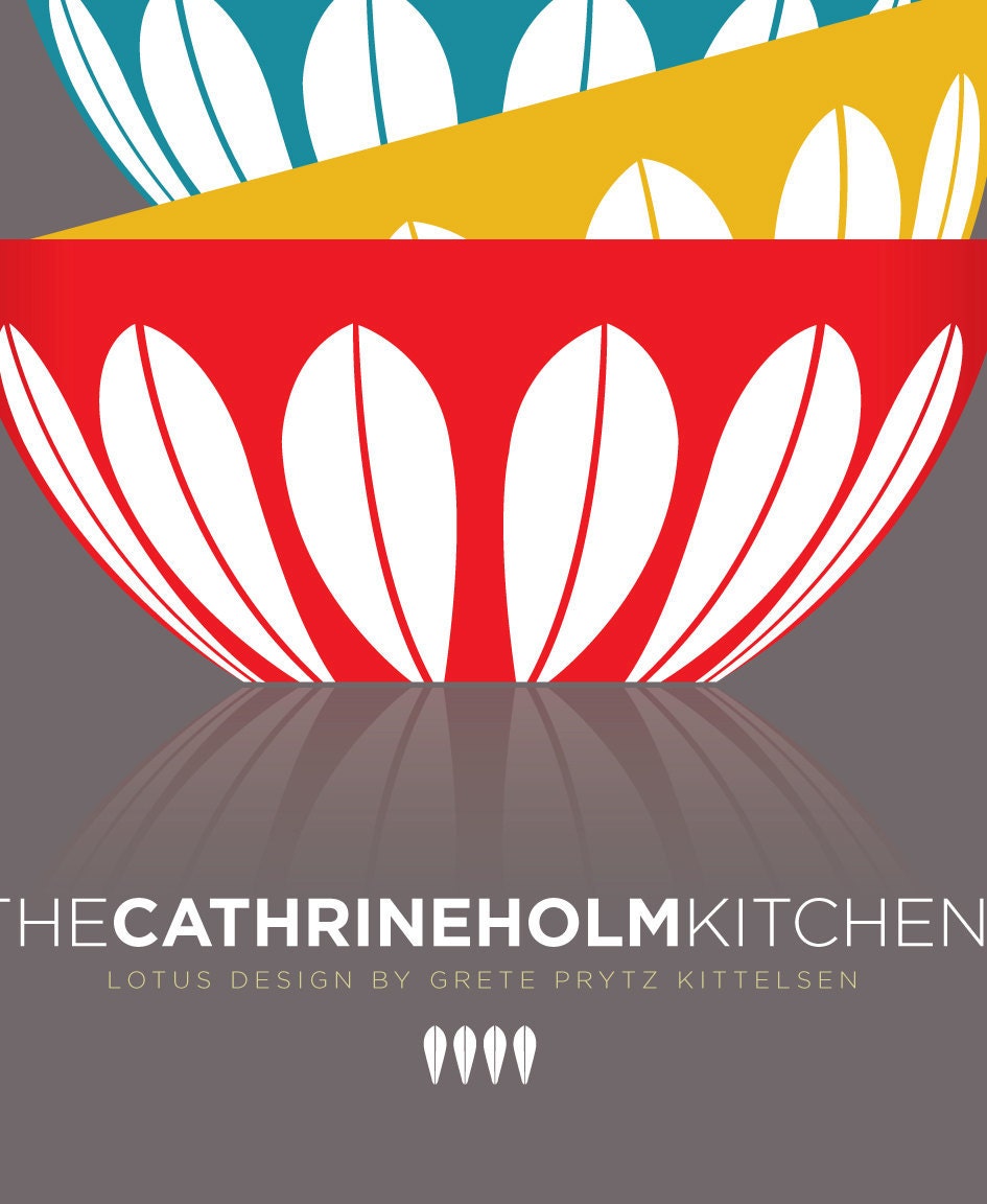 CATHRINEHOLM BOWLS, Mid century poster print, Kitchen art, A3 giclée print
