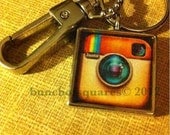 Instagram keychain with lobster claw