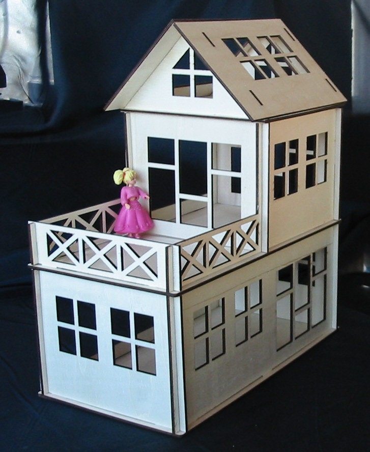 Toy Wooden Dollhouse Plywood Kit by nikolaosmalengos on Etsy
