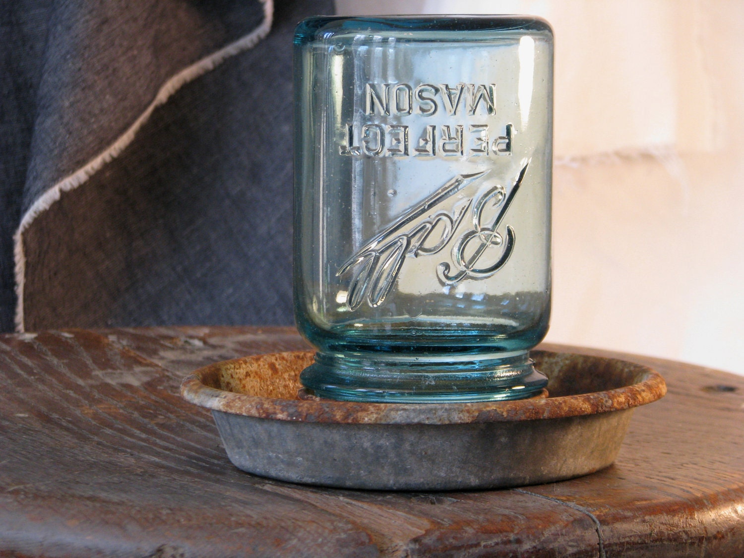 ball jar chick feeder - funky farmhouse circa 2012 style planter decor or display