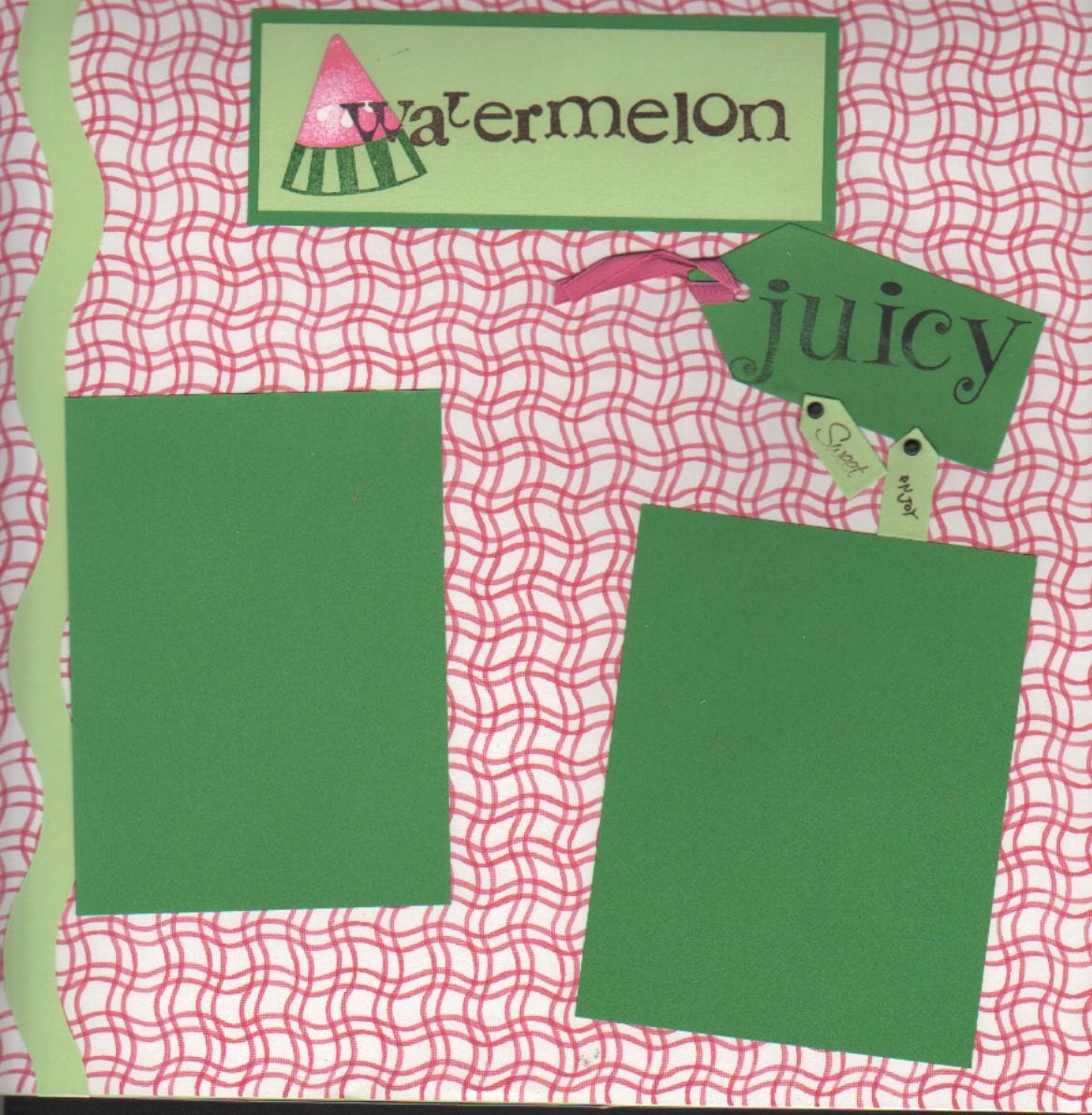 12x12 2 page layout Watermelon