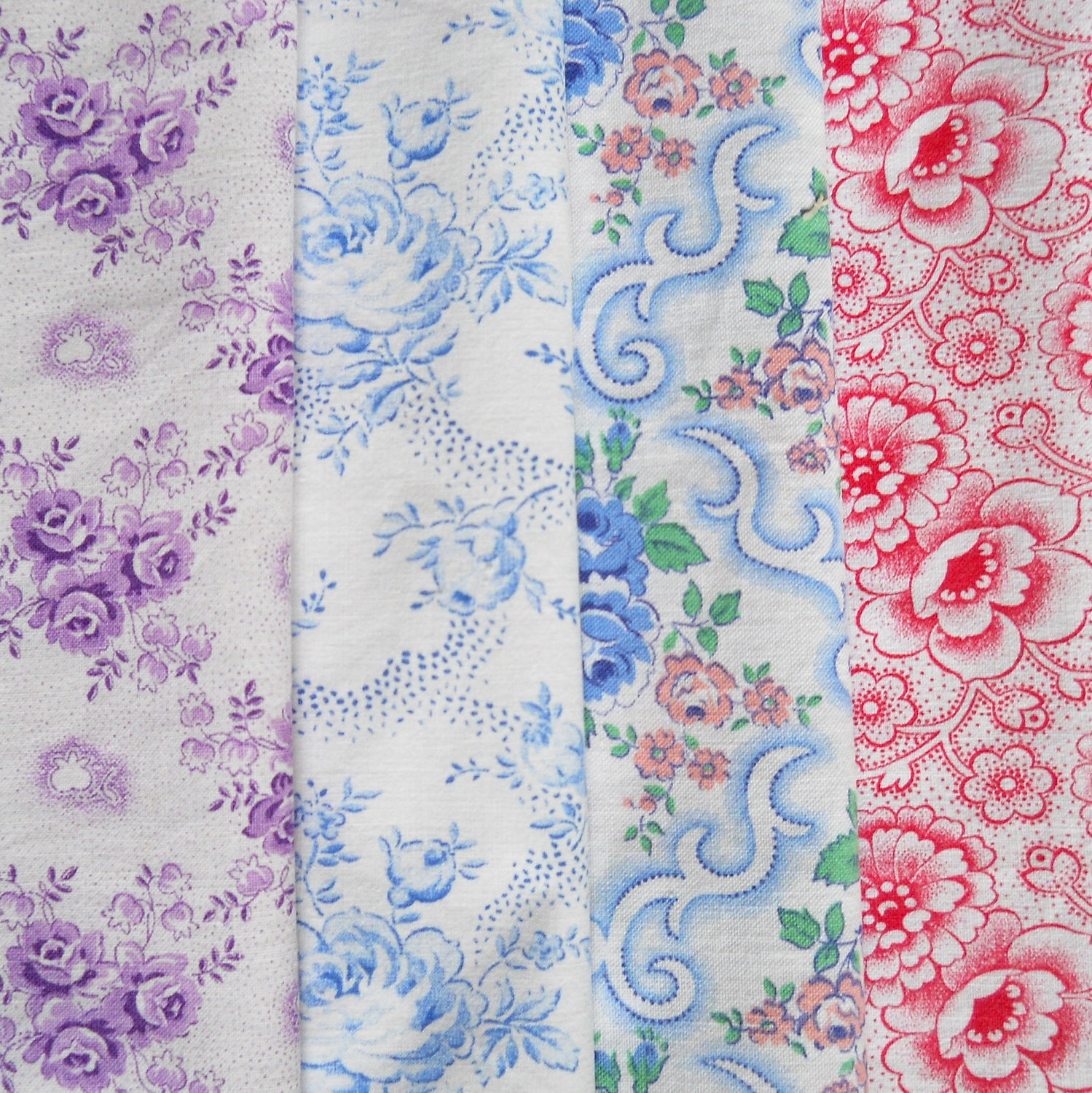 vintage fabric bundle, patchwork, quilting, french fabric, antique fabric