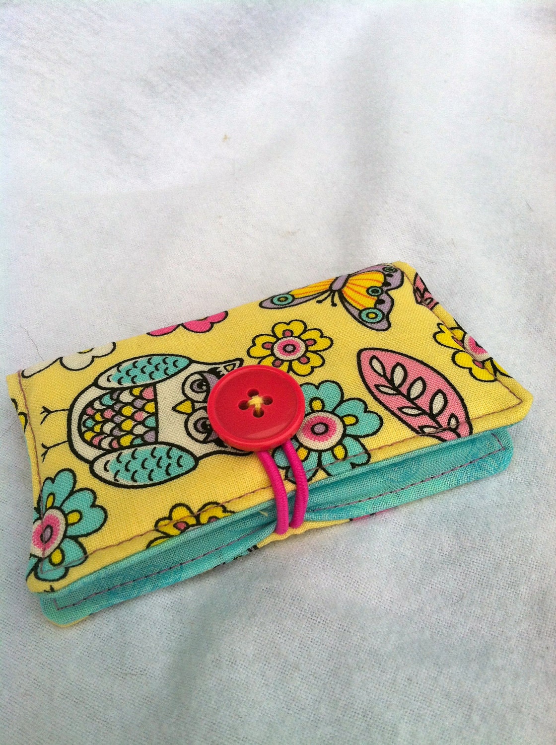Business Card Holder, Credit Card Holder, Gift Card, Store Card Holder Case - Owls and Butterflies