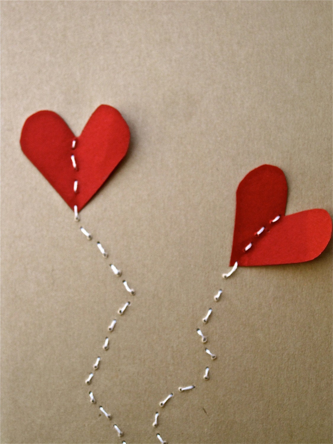 I love you, balloon hearts- card