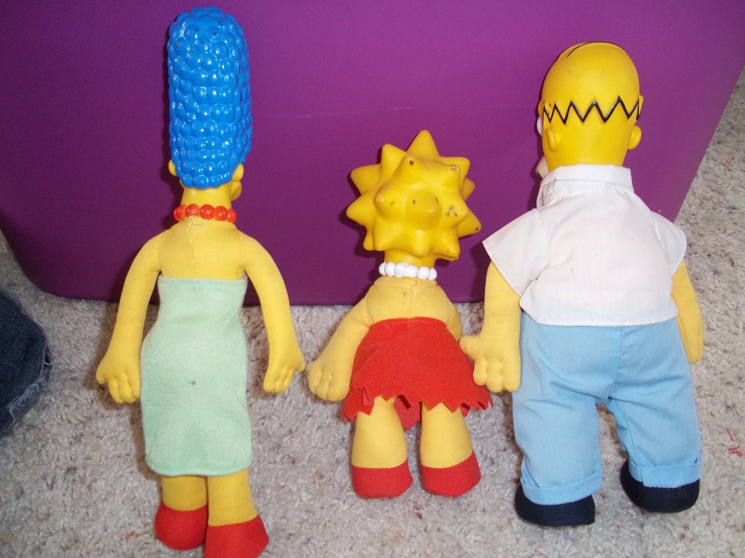Simpsons 1990's Burger King Dolls. Homer, Marge & Lisa.