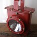 RESERVED FOR A-Vintage Red Lantern Delta Firemans - Industrial may be Grether or Harris