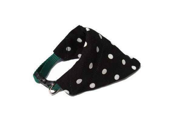 Cat bandana - Cat handkerchief - black and white neckerchief - Cat scarf