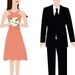 Custom Wedding Program- Wedding Party Illustrations - Romantic
