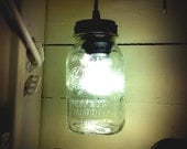 Mason Jar Light, Single Drop Chandelier