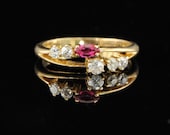 Victorian ruby and diamond distinctive ring