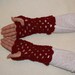 Wedding Gloves, Red Wristwarmers, Lacy Red Gloves, Fingerless Mitts,Christmas Gloves, Red Wristers, Fingerless Mittens, Crochet Gloves