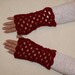 Wedding Gloves, Red Wristwarmers, Lacy Red Gloves, Fingerless Mitts,Christmas Gloves, Red Wristers, Fingerless Mittens, Crochet Gloves