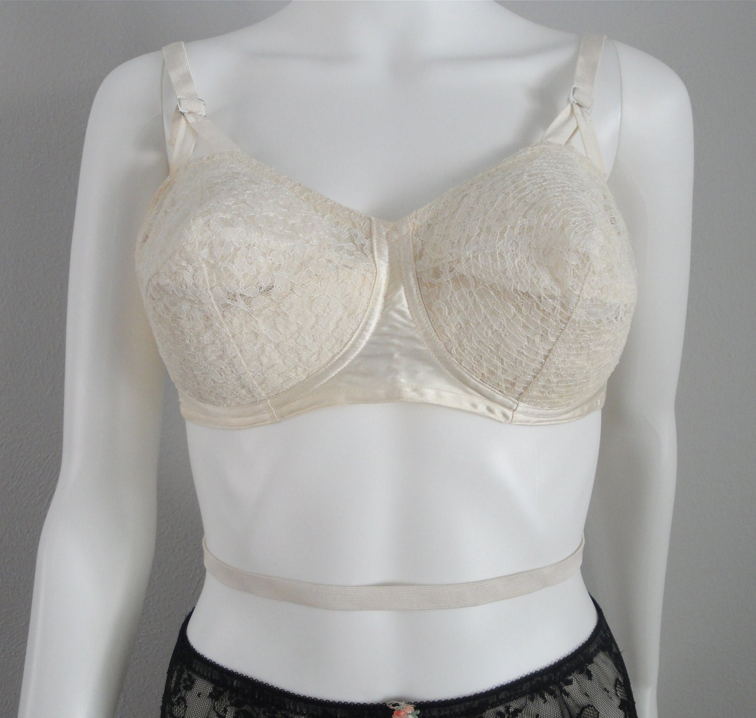 Vintage 1950s Bullet Bra 50s Backless Bra by littlestarsvintage