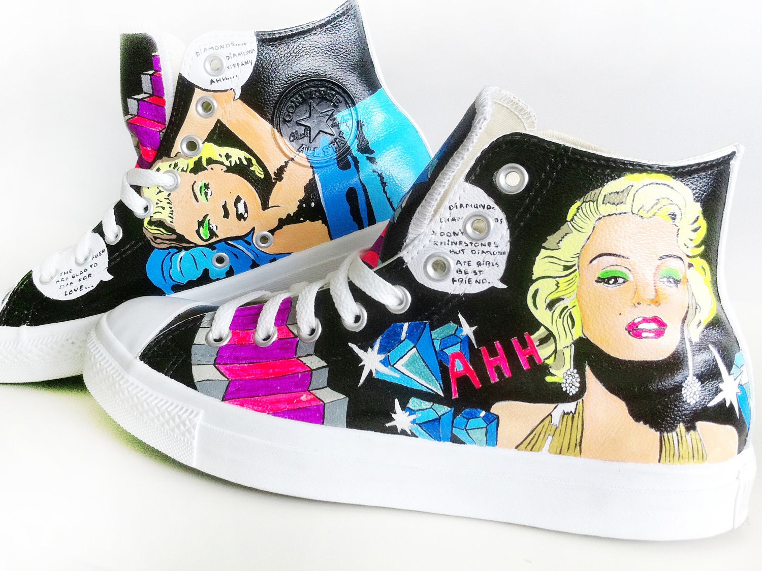 Marilyn Monroe Converse (Hand Painted)