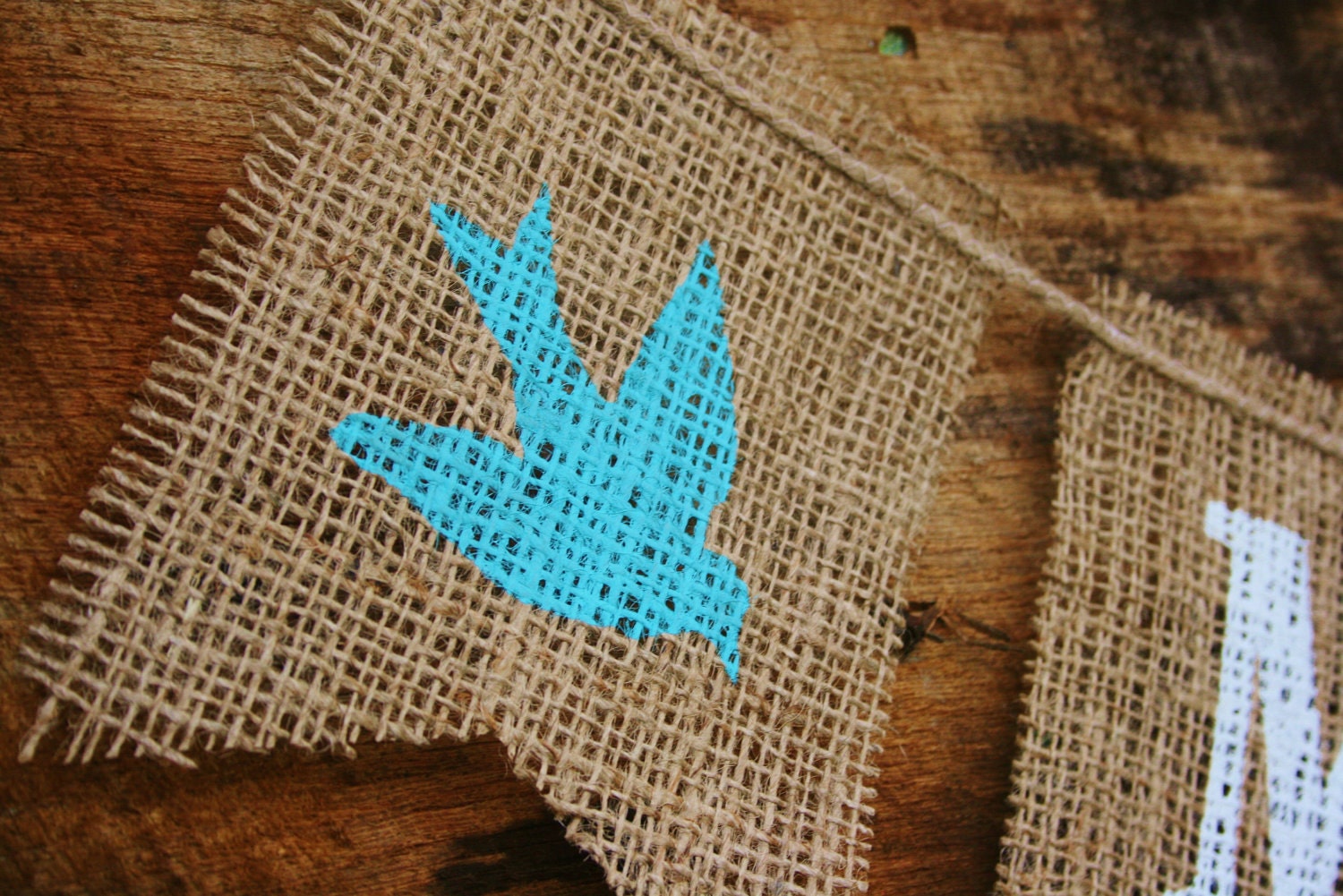 LAST NAME Burlap Bunting, Banner, Photo Prop, Wedding Decor