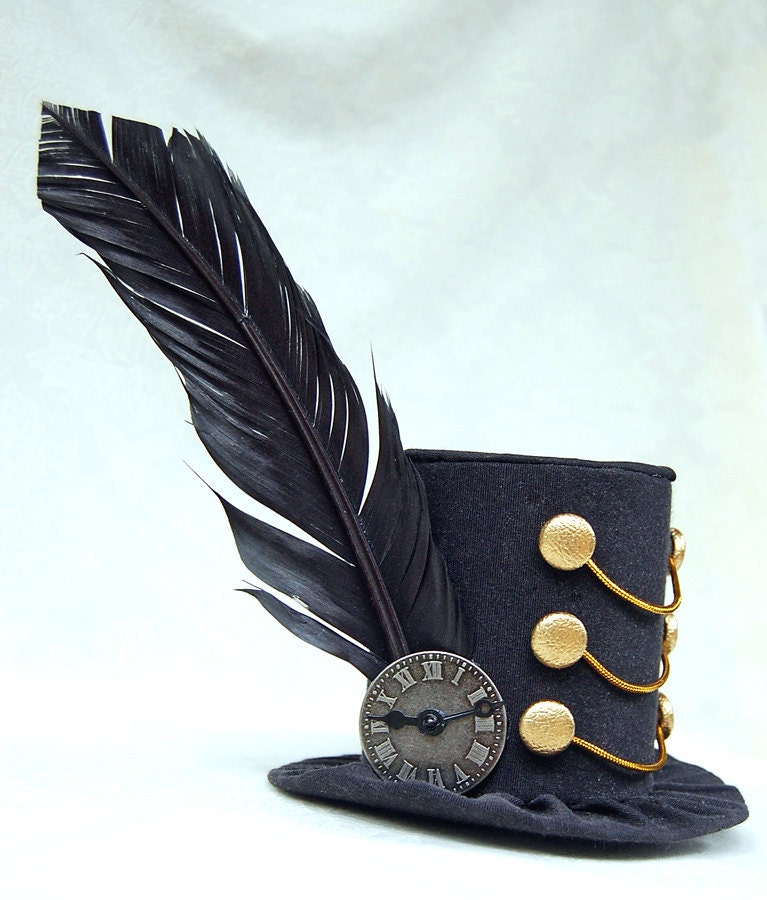 Tiny Top Hat: The Dark March - Lolita Cosplay Costume Party Fascinator Photo Photography Prop Wedding Tophat Small Mini Miniature little