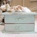 Robin Egg Blue Flower Cluster Jewelry Box 1029