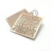 Etched rustic earrings , copper sterling silver earrings , ornament earrings