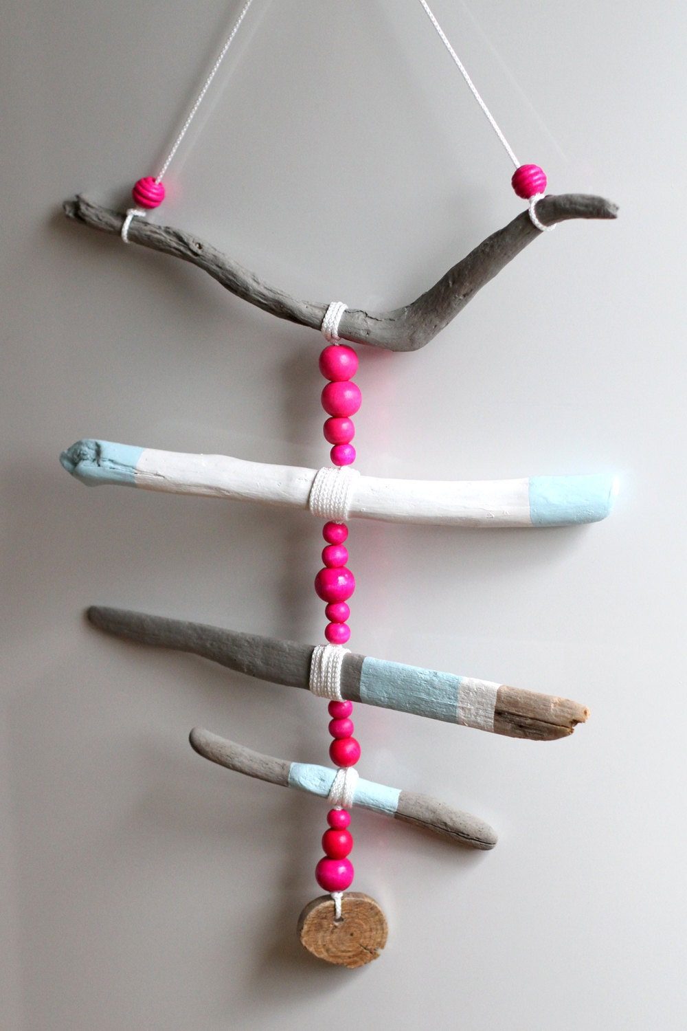 Pink Tribal / Painted Driftwood mobile SALE SALE SALE