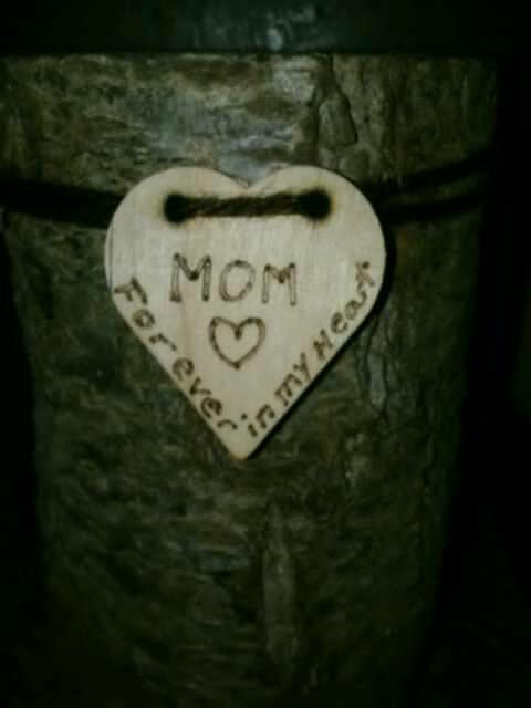 Memory Candle, Pillar Candle Holder, Altar Candle, Memorial, MOM, Forever In My Heart.