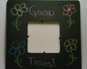 Chalkboard Picture Frame, Square, Black, Guest Table Photo, Wedding Reception Table