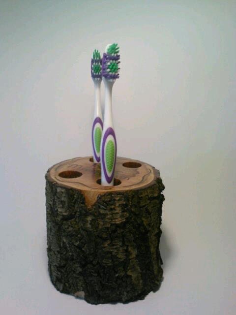 Toothbrush Holder, Rustic, Customized, Personalized