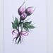 Pink Rose Hand Painted Greeting Card