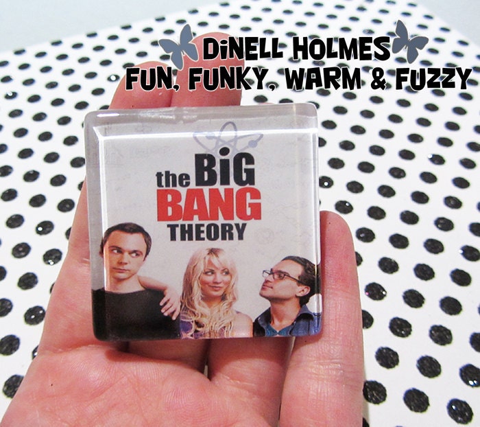Big Bang Theory XLG Glass Tile Magnet Refrigerator Magnet Humor Funny TV Household
